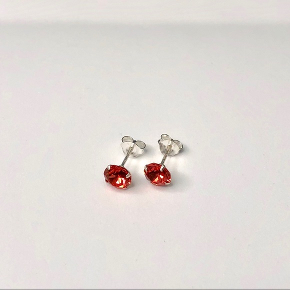 925 Sterling Silver Swarovski Crystal Earrings - Picture 6 of 7